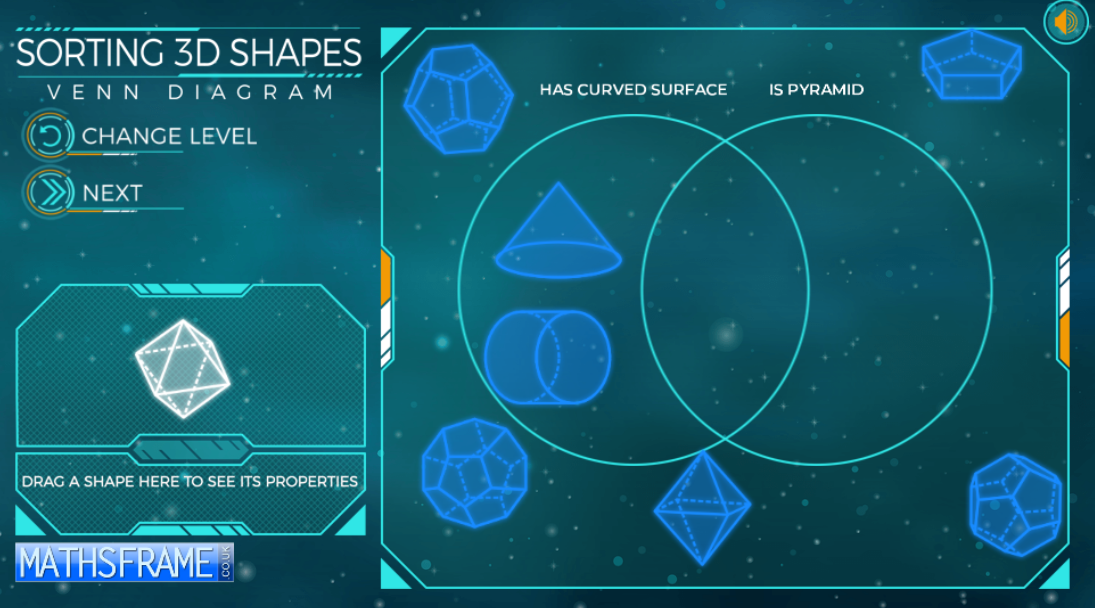 Sorting 3D Shapes on a Venn Diagram Content ClassConnect